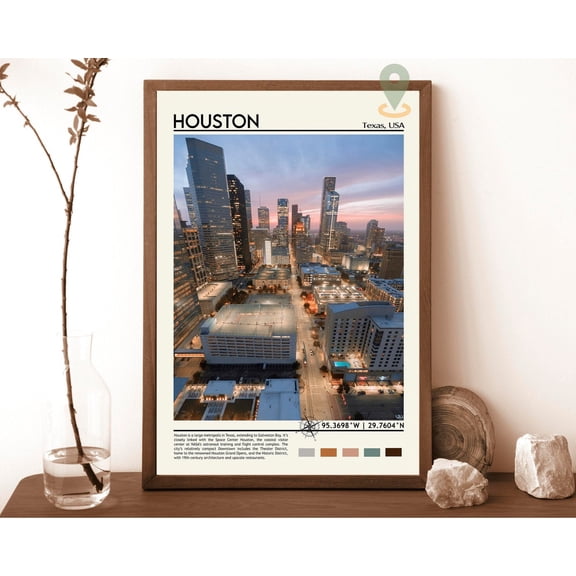 Houston Print, Houston Poster, Houston Wall Art, Houston Travel, Houston Art Print, Houston Artwork, Houston City Photo, Houston Texas Print Wall Art, Modern Wall Decor, 8x12 UNFRAMED