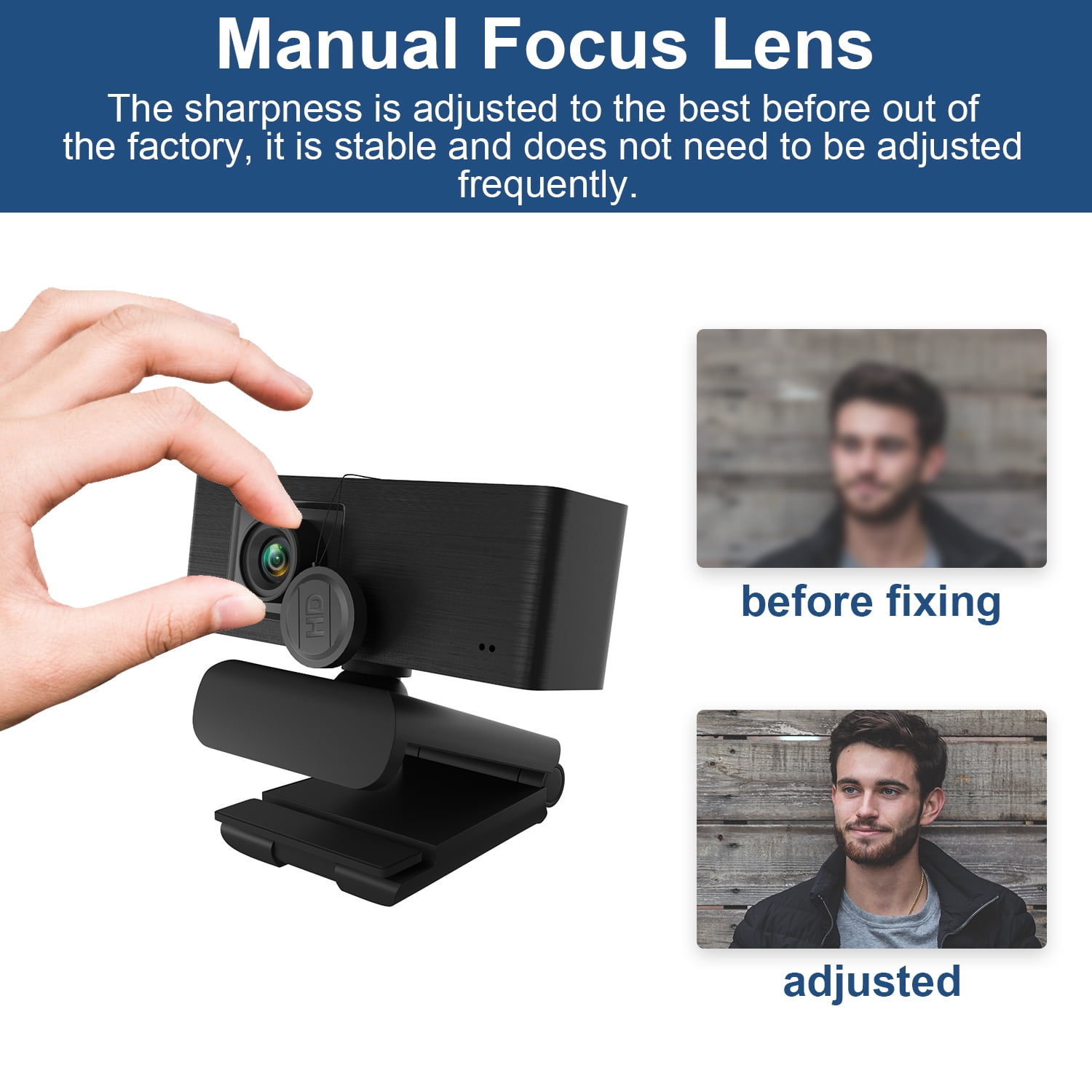 Anivia 1080P Webcam HD with Privacy Cover - Pro FHD Streaming Web Camera with Digital Microphone - CF921 Black USB Computer Webcam for PC Laptop Desktop Mac Video Calling（Ship from USA）