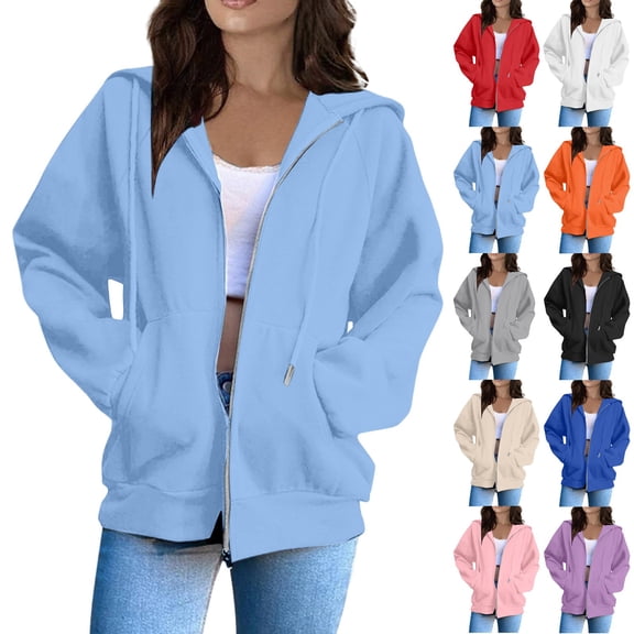 Women's Raglan Sleeve Zip Up Hoodie, Casual Pullover with Front Zipper and Hood, Soft Long Sleeve Sweatshirt for Streetwear, Fall, and Daily Comfort-Beige