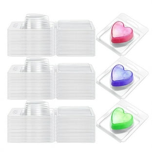 60 Pack Wax Melt Containers-6 Cavity Clear Empty Plastic Wax Melt