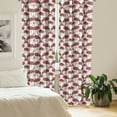 thumbnail image 2 of Ambesonne Flamingo Curtains, Floral Birds Hand Drawing, Pair of 28"x63", Red Coral Sea Green, 2 of 5