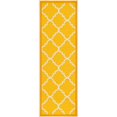 thumbnail image 1 of Well Woven 6511-2L Brooklyn Trellis Modern Non Slip Washable Runner Rug, Gold - 2 ft. 7 in. x 12 ft., 1 of 1
