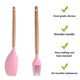 thumbnail image 3 of Juego de utensilios de cocina de 2 piezas, utensilios de cocina de madera fáciles de limpiar, utensilios de cocina para utensilios de cocina antiadherentes, color rosa, 3 of 5