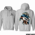 thumbnail image 5 of Straight Up Southern . Bold Black Hunting Dog with Duck Graphic. Perfect for Outdoorsmen and Waterfowl Hunters. for Adventure and Style Unisex Comfort Hoodie, Color: Ash, Size: S, 5 of 5