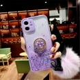 thumbnail image 1 of Bague Pailletée avec Support Compatible avec Bling Sparkle Diamond, Support en Strass et Dragonne en Fourrure pour Filles et Femmes (Huawei nova7), 1 of 6