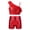 Red, variant on YONGHS Kids Girls 2-Piece Tracksuit Gymnastics Dance Outfit Sequin Ruffle Crop Top with Shorts Gold 6