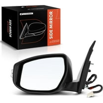 A-Premium Driver Side Power Door Mirror - Compatible with Nissan Sentra 2013 2014 2015 - Heated Manual Folding Black Outside Rear View Mirror with Turn Signal - Replace# 96302-3SG0D