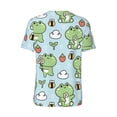 thumbnail image 3 of Haiem Hip Hop Hipster Baseball Jersey Button Down Shirts Sports Uniforms Men Women Jersey(Cute Floral Frog,4X-Large), 3 of 9