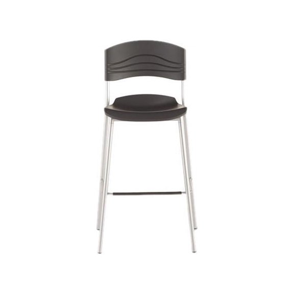 Iceberg CaféWorks Bistro Stool Blow Molded Polyethylene Graphite/Silver 64527