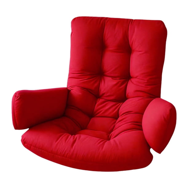 Cojín para silla columpio estilo bohemio, cojín para asiento de columpio de jardín, cojín para silla huevo, cojín colgante para exterior Rojo