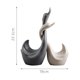 thumbnail image 1 of Pareja De Cisnes En Cerámica Gris Y Blanca - Escultura Compuesta Por Dos Cisnes - Figura Decorativa 23 Cm De Alto - El Cisne Como Amuleto De Suerte Y Armonía, 1 of 5