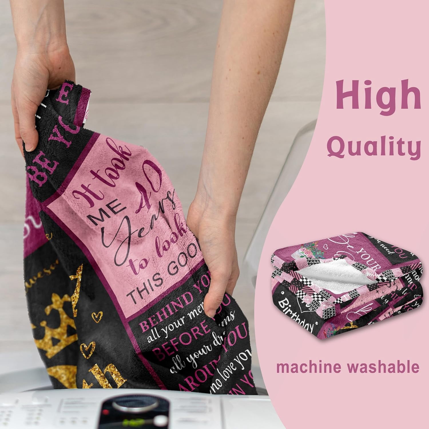 40th Birthday Gifts Women, 40 Year Old Birthday Gifts for Women, 40th Birthday Gift Ideas, 40th Birthday Gifts Women Unique, Gifts for 40th Birthday Woman, 40th Birthday Gifts Blanket 50"X60"