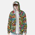 thumbnail image 3 of Pofeuu Color Summer Print Sun Protection Outdoor Lightweight Full Zip UV Cooling Hoodie Long Sleeve Summer Clothing for Outdoor Hiking-Medium, 3 of 5