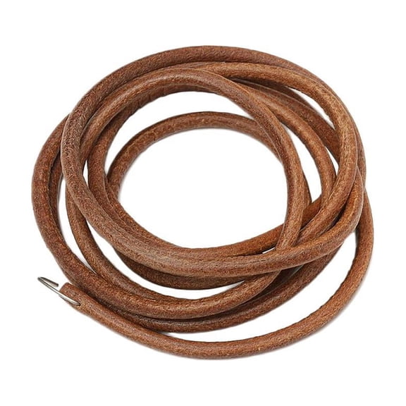 Leather Treadle Sewing Machine Belt, Replacement Pedal Drive Belt with Hooks for Vintage Manual Sewing Machines
