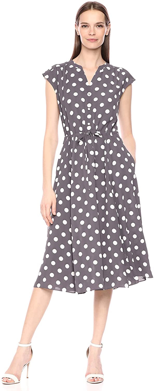 anne klein drawstring midi dress