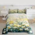 thumbnail image 2 of Manfei Jungle Tree Queen Comforter Set for Teen, Cartoon Flower Floral Bedding Sets, Oil Printing Artwork Reversible Bedding Comforter Set, Luxury Bedroom Decor, 3 Pieces, 2 of 8