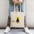 thumbnail image 2 of Stylish Canvas Tote Bag with Cow Silhouette Against Bright Yellow Sun - Perfect for Shopping Travel and Parties, 2 of 4