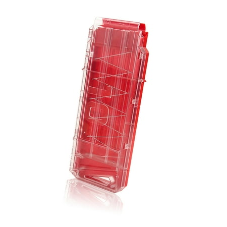 BOROLA 10 Darts Quick Reload Clips Compatible for Nerf Mega Motostryke Blaster Foam Dart Magazines Enhanced Blasting Fun for Kids (Translucent Red)