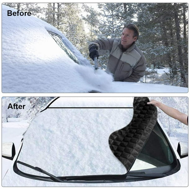 Pare-soleil anti-gel pour pare-brise de voiture, protection contre la neige  et la glace, épaisseur avant et arrière, accessoires pour l'extérieur de la  voiture - AliExpress