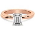 thumbnail image 3 of 2 Carat IGI Certified Emerald Shape Lab Grown Diamond Engagement Ring | 14K Rose Gold | Juniper Crossover Solitaire Diamond Ring | FG-VS1-VS2 Quality Friendly Diamonds, 3 of 5