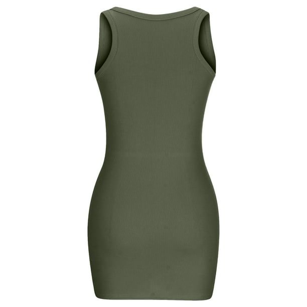 slim fit dress slacks Go To Tank Dress - Natural Hemp Cotton Rib Organic