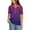 Purple, variant on Dgankt Shirts for Women Loose Solid V Neck Mid Sleeve Casual Daily Comfort Top,Sizes S-3XL