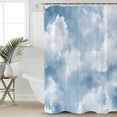 thumbnail image 4 of Shower Curtain, Watercolor White Cloud Waterproof Shower Curtain Set with Hooks for Bathroom Showers,Stalls and Bathtubs,36x72In Pastoral Sky Scenery, 4 of 9