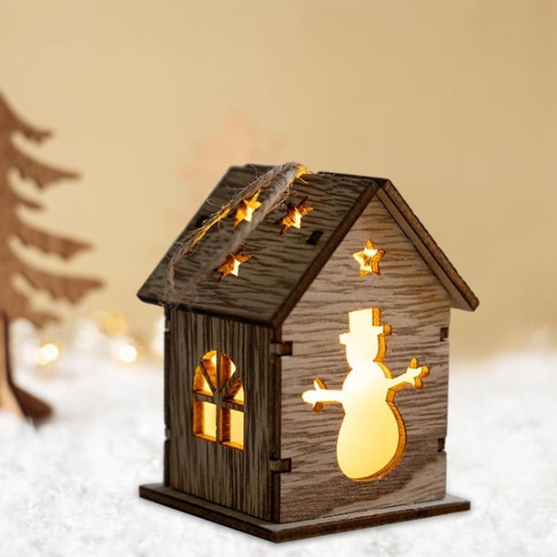 Escena de madera de Navidad CUTICAT Casa de miniaturas de madera