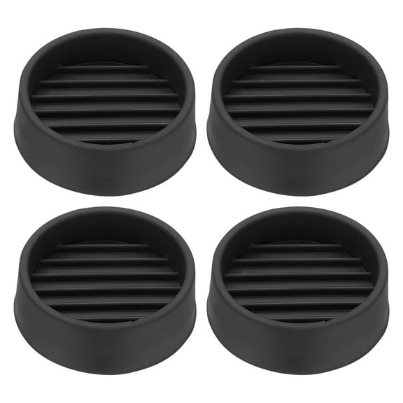 1.5" Non Slip Furniture Coasters, 4pcs Round Rubber Furniture Pads Caster Cups Furniture Feet Floor Protectors Bed Stopper for Hardwood Floors Table Sofa, Black