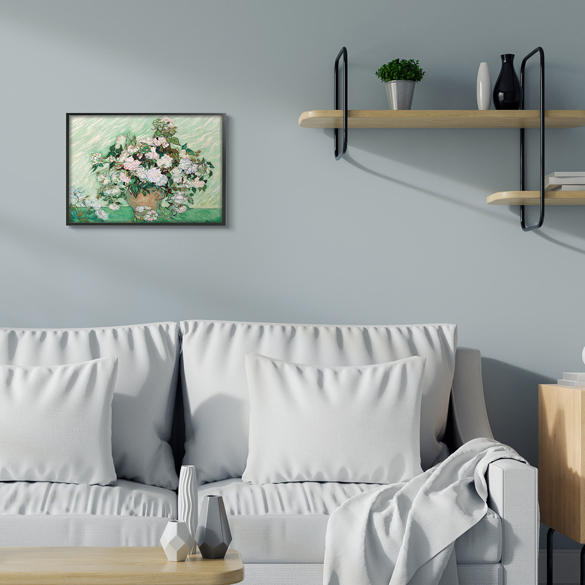 Impressionist Arrangement of Chrysanthemums Traditional 16 in x 20 in Framed Painting Art Print, by Stupell Home Décor