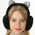 thumbnail image 2 of Cache-Oreilles d'Hiver pour Femmes, Cache-Oreilles Pliables en Peluche avec Design à Sequins, Cache-Oreilles d'Hiver pour Filles, 2 of 3