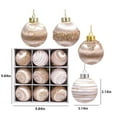 thumbnail image 3 of Fnochy Satin Christmas Balls Ornaments, Silk Christmas Hanging Ball Decorations, 9 Pcs 3.14" Luxury Vintage Christmas Tree Decor for Xmas Holiday Wedding Party, Package (Rose Gold), 3 of 6