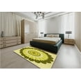 thumbnail image 4 of Ahgly Company Indoor Rectangle Patterned Dark Yellow Green Area Rugs, 3' x 5', 4 of 6