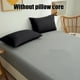 thumbnail image 5 of Fundas de almohada, fundas de almohada para el cuerpo Chilling, suave terciopelo transpirable, tamaño completo, color sólido, negro, 5 of 6