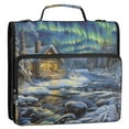 thumbnail image 6 of 3 Ring Zipper Binder with Shoulder Strap Waterproof Trapper Keeper 2 Inch D-Ring 500 Sheets Capacity Snow Room and Aurora, 6 of 7