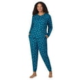 thumbnail image 2 of Aria Women’s Cozy Jersey Henley Pullover and Jogger 2pc Sleepwear Set, Sizes XS-4X, 2 of 7