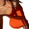 thumbnail image 3 of Robe Moulante à Col Halter Tricotée Bandage Plage Dos Nu Froncée Mini Robes, 3 of 4