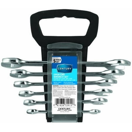 

Century Drill & Tool 72915 Wrench Set Open-End Fractional - 5 Piece