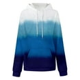 thumbnail image 5 of Womens Hoodies Oversized Fit Long Sleeve Front Pocket Gradient Drawstring Trendy Sweatshirts for Women Fall Winter (M, Blue), 5 of 5