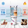 thumbnail image 4 of 40oz Funny Nurse Life Stainless Steel Flip Straw Tumbler Spill Proof Travel Cup Double Wall Vacuum Insulated Coffee Mug with Handle, 4 of 6