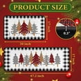thumbnail image 2 of Buffalo Plaid Xmas Tree Merry Christmas Kitchen Rugs and Mats Set of 2, Winter Home Decor Low-Profile Floor Mat Decorations for Home Kitchen 17"x47"+17"x30", 2 of 6