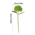 thumbnail image 2 of Realistic Green Hydrangea Synthetic Hydrangea with Long and Leaves Lifelike Hydrangea for Home ., 2 of 7