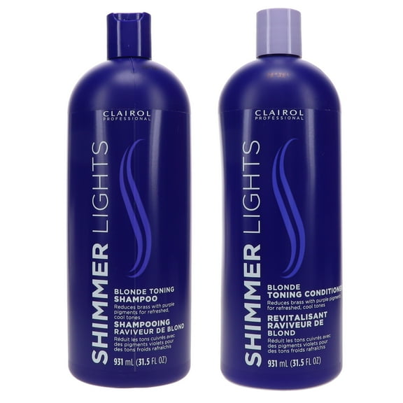 Shimmer Lights Blonde Toning Shampoo 31.5 oz & Conditioner 31.5 oz Combo Pack