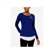 Charter Club - Jeweled Layered-Look Sweater - Petite - PXL