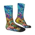 thumbnail image 3 of Junzan Sea World Mens Funny Socks For Men Women Colorful Fun Novelty Crew Patterned Socks, 3 of 9