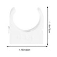 thumbnail image 2 of Masteelf  50 Pcs Riding Horse Clamp PVC Saddle Clamps Heavy Duty Pipe Fasten White, 2 of 8