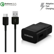 OEM Adaptive Fast Charger for Samsung Galaxy A21 15W with Certified USB Type-C Data and Charging Cable. (Black / 4 Feet Cable)