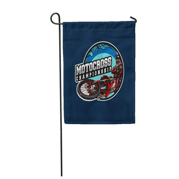 JSDART Action Motocross on Dark Bike Biker Champion Championship Club Garden Flag Decorative Flag House Banner 28x40 inch