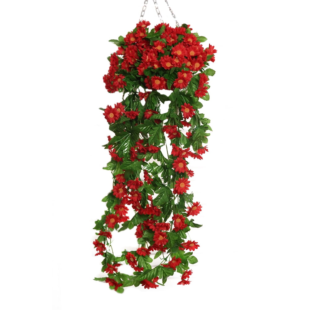 Artificial Flower Daisy Vine Decorative Flower Vine Fake ...