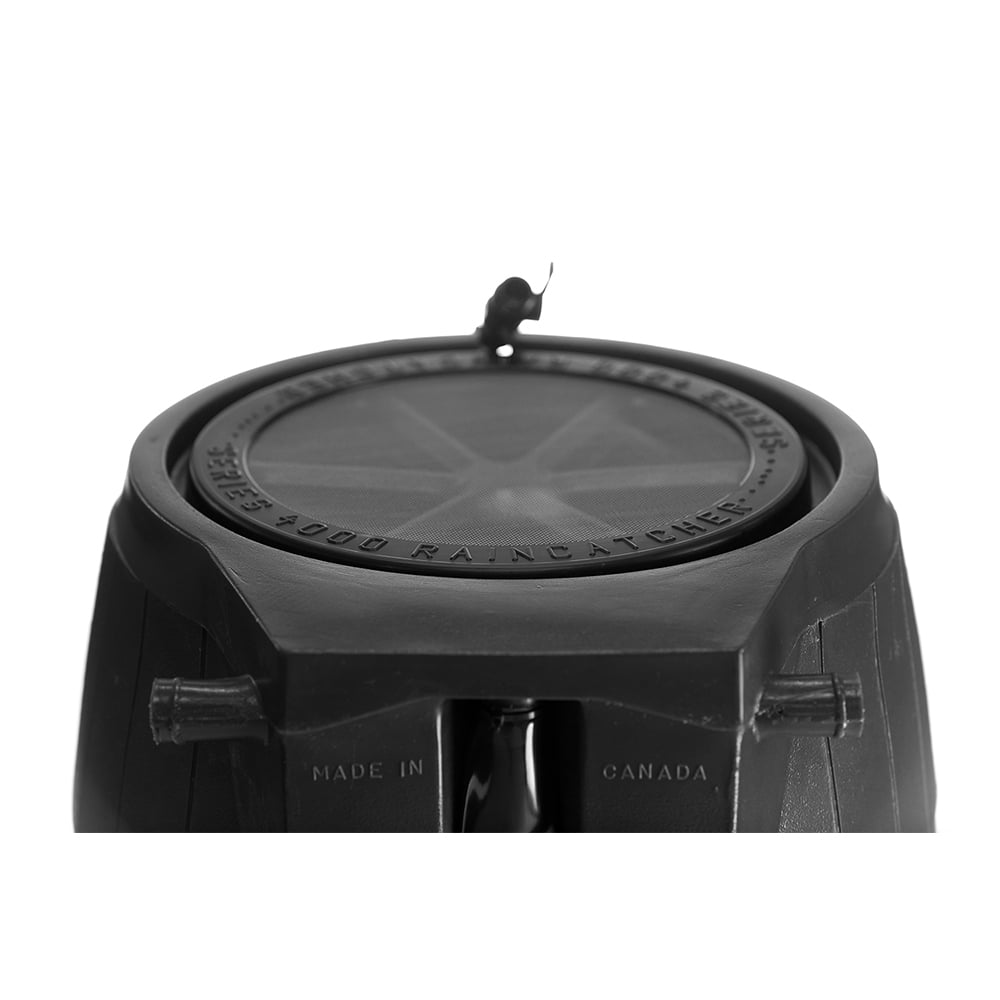 FCMP Outdoor 50-Gallon BPA Free Home Rain Water Barrel, Black (2 Pack)